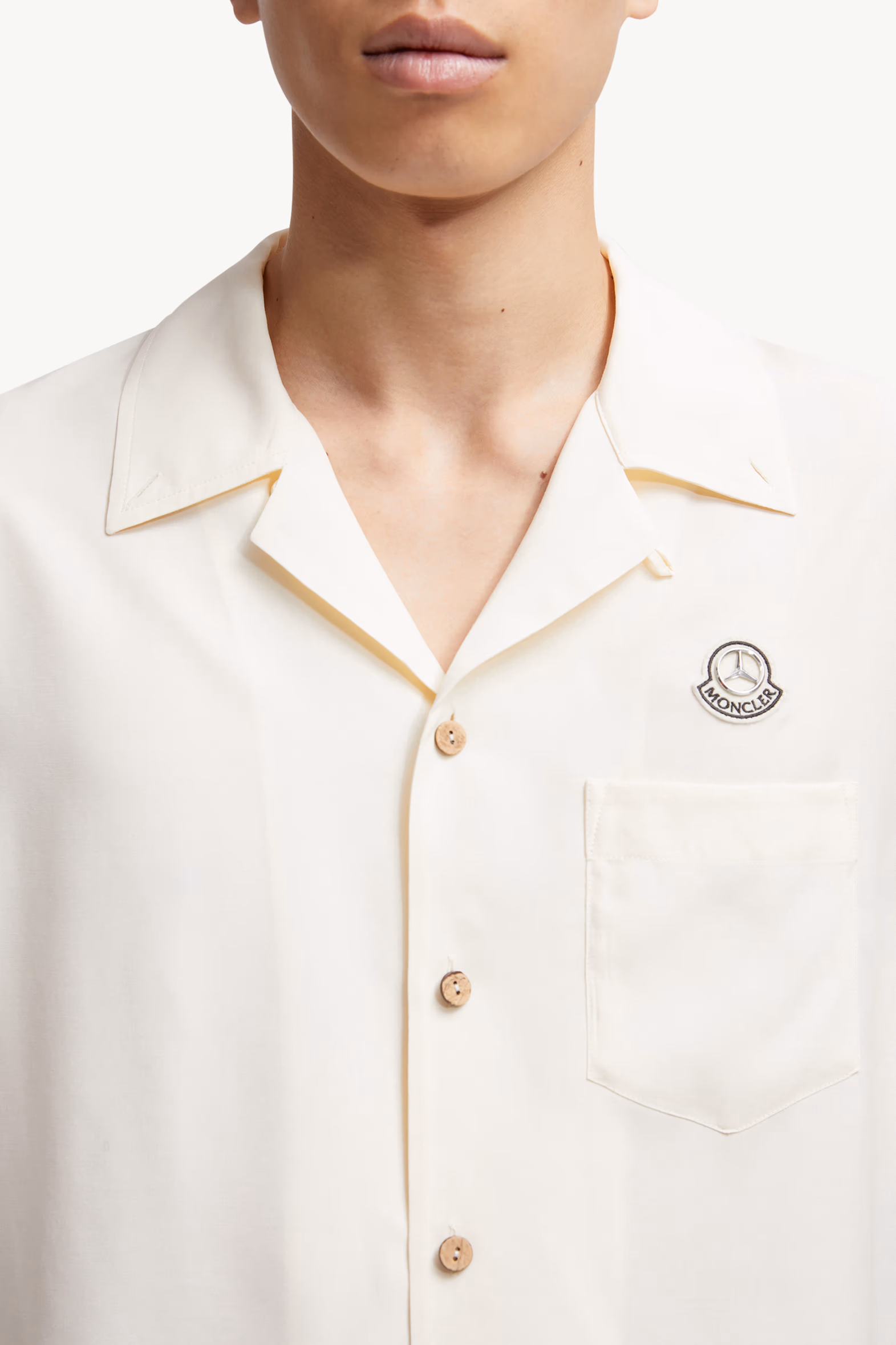 Camisa de satén Moncler x Mercedes-Benz de NIGO Hombre Blanco Moncler 6